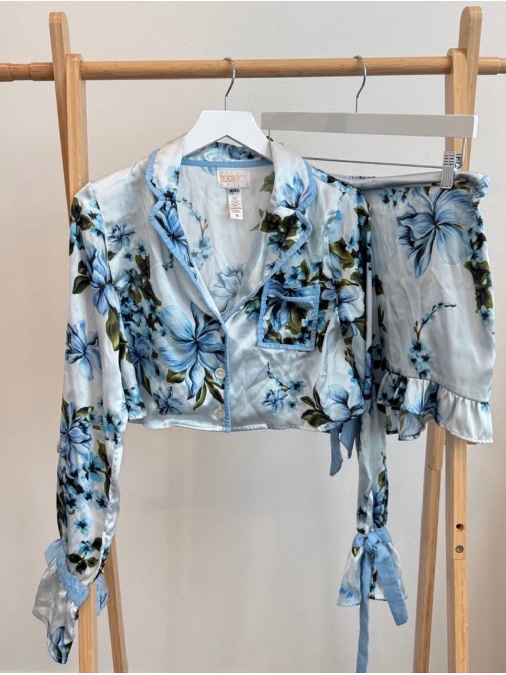 Beach Riot Blue Floral Pajama Set